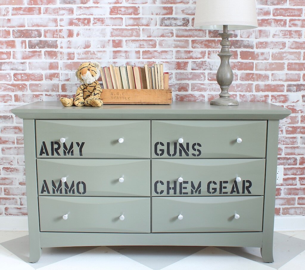 vintage army dresser