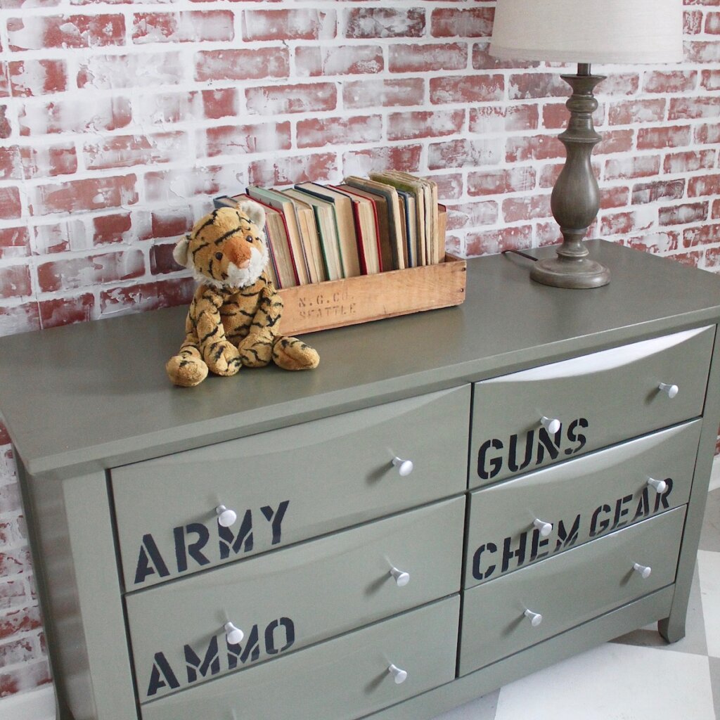 vintage army dresser